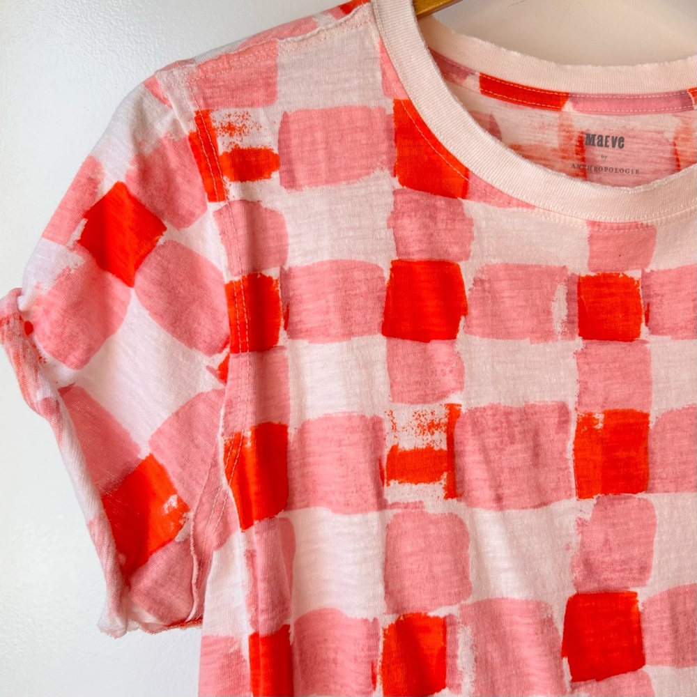 New Maeve Anthropologie Cotton Slub Tee